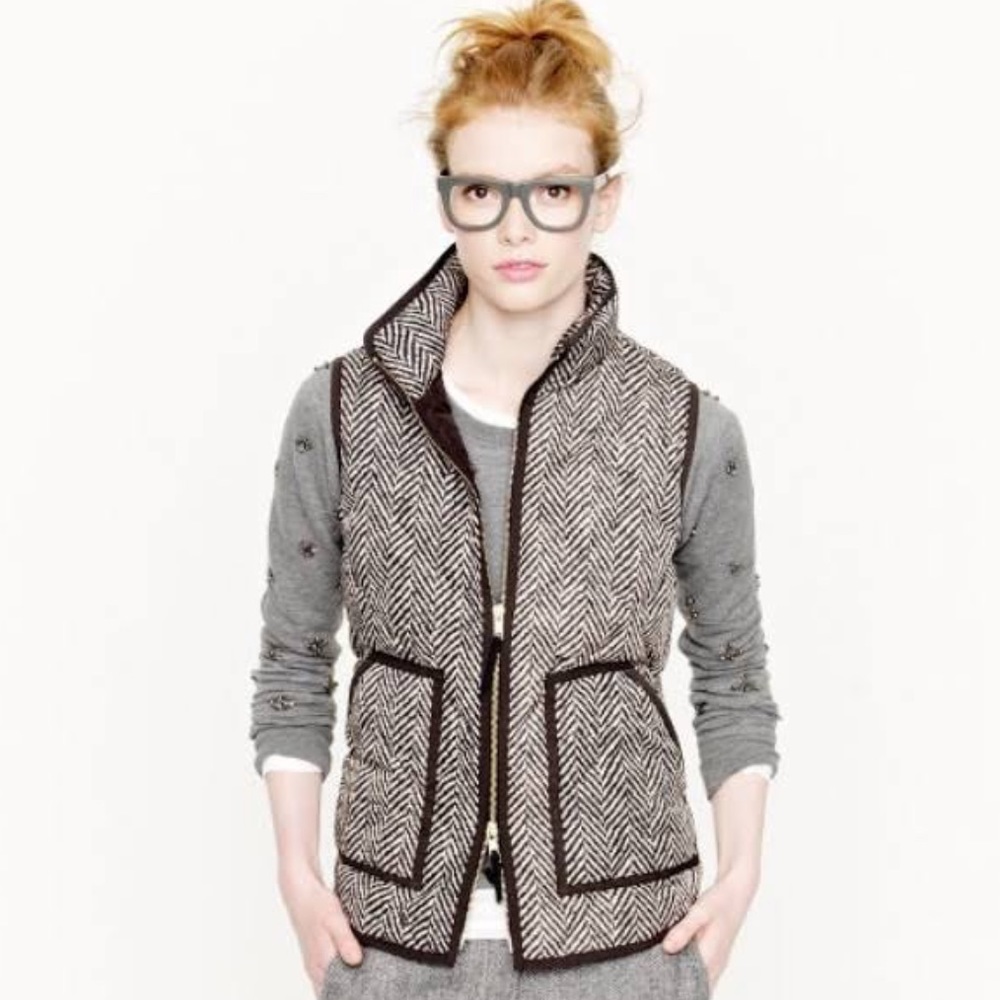 J. Crew Herringbone Excursion Vest